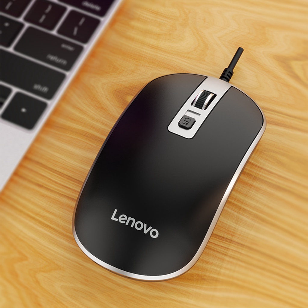 Chuột có dây LENOVO M104 USB từ ABS 1600DPI cắm và hoạt động cho máy tính ứng dụng rộng đối xứng hai tay