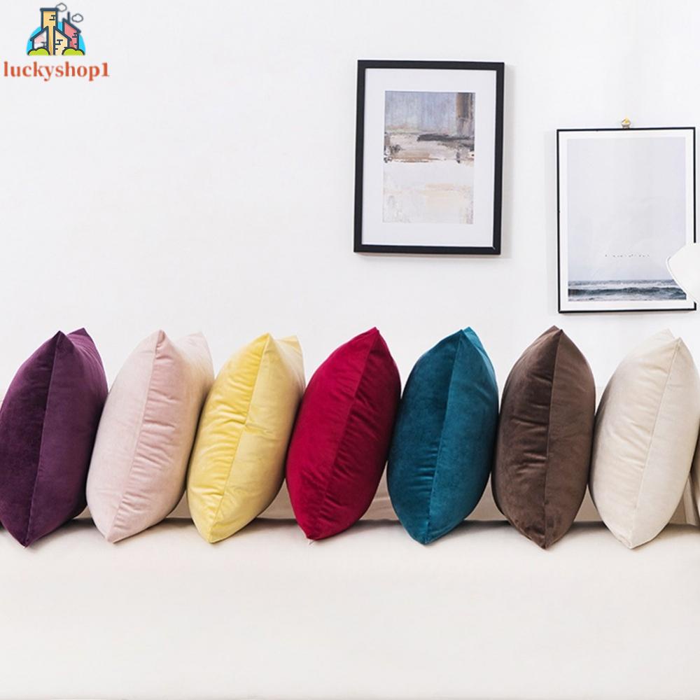 Vải gối tự nhiên Sofa Velvet Gối Case Màu Kích thước 40x40cm