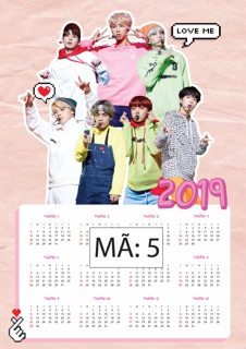 Lịch 2019 BTS (lịch dán tường)