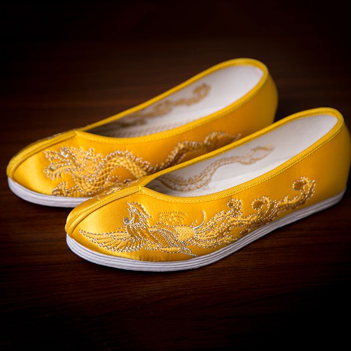 Giày Đế Bệt Thêu Hoa Tua Rua Phong Cách Trung Hoa Cổ Điển Cho Nữ