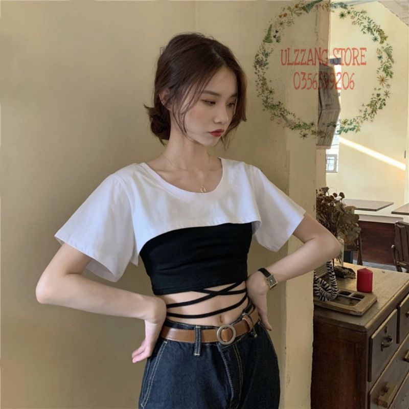 Áo kiểu 2 chiếc phối cặp xinh xắn ak1