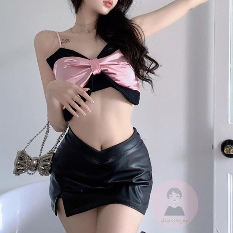 Áo Hai Dây Màu Sắc Tương Phản Thời Trang Mùa Hè Cho Nữ