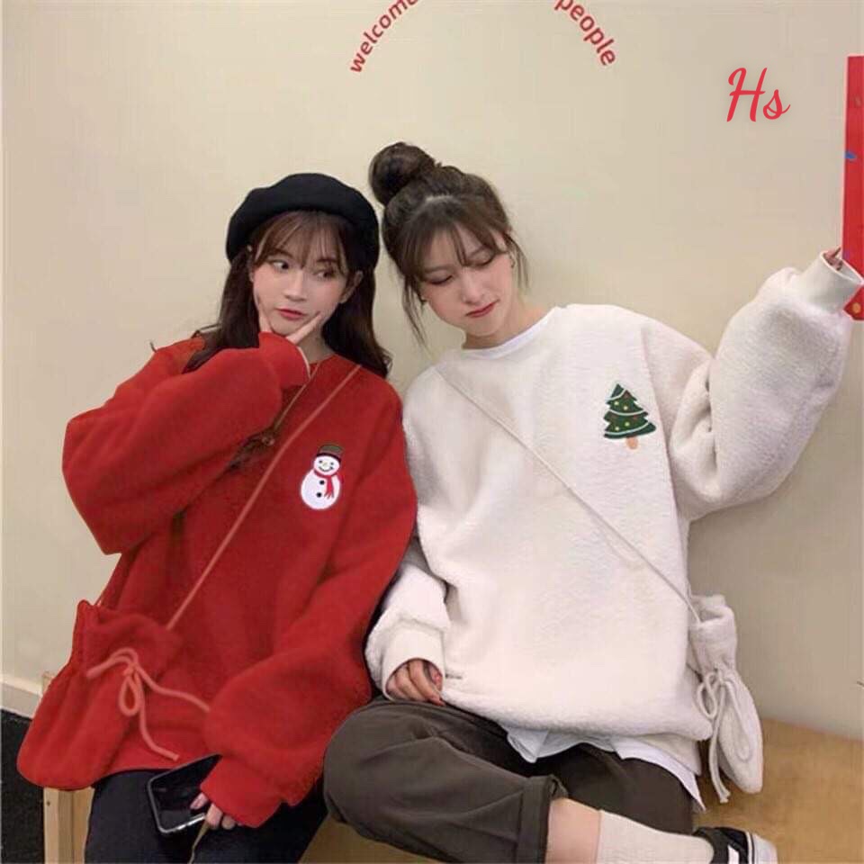 Áo Sweater Nữ Noel Cây Thông, Người Tuyết Có Kèm Túi Mã 838 You Store