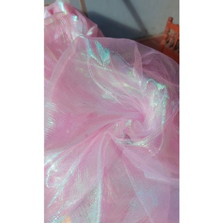 Vải hologram hồng tươi lấp lánh siêu xinh