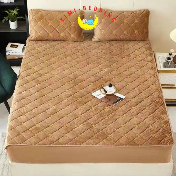 Bộ ga gối nỉ nhung nhập khẩu thương hiệu XL ấm áp, cao cấp và sang trọng - Timibedding