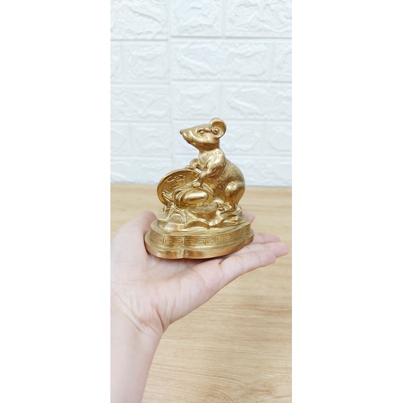 Tượng Chuột Phong Thủy Bằng Đồng Nguyên Chất