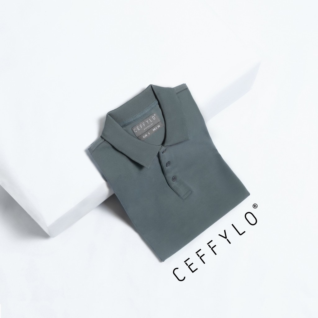 Áo Polo Xám Trơn Basic vải cotton mềm mịn CEFFYLO