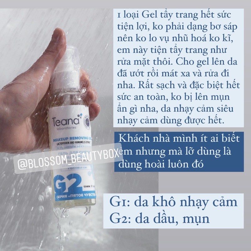 Gel tẩy trang G1 G2 Teana Makeup remove