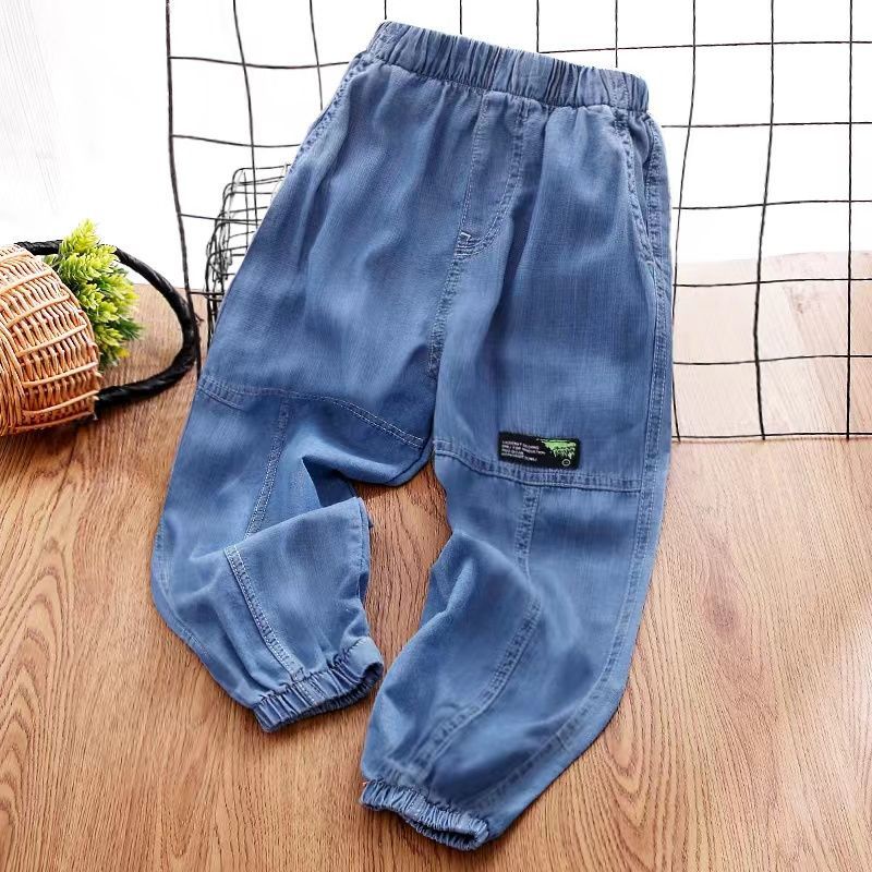 Quần Jean Dài Dáng Rộng Chống Muỗi Thời Trang Xuân Hè Cho Bé Trai