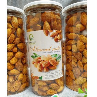 Hạt hạnh nhân Mỹ rang bơ, 500gr, vỏ lụa siêu mỏng, giòn tan