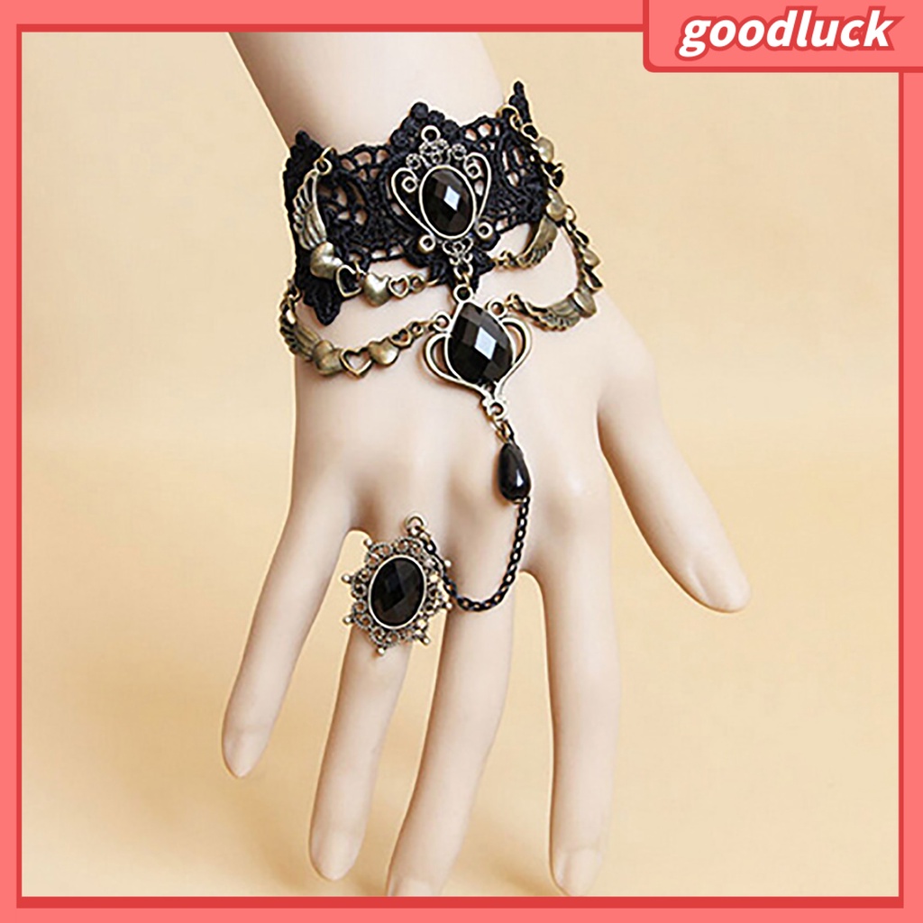 Vòng tay bằng hợp kim phối nhẫn phong cách cá tính thời trang cho nữ