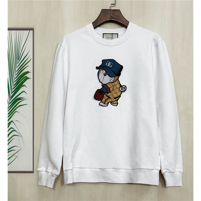 Áo Nỉ Dài Tay Cổ Tròn Thêu Hình Doraemon Thời Trang Thu Đông Cho Nam Gucc1 2021