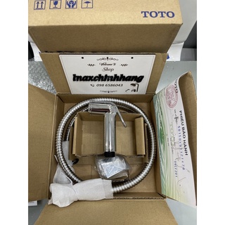 Vòi Xịt Toilet TOTO TVCF210(dây inox đầu mạ crom) - hàng chính hãng có phiếu bảo hành