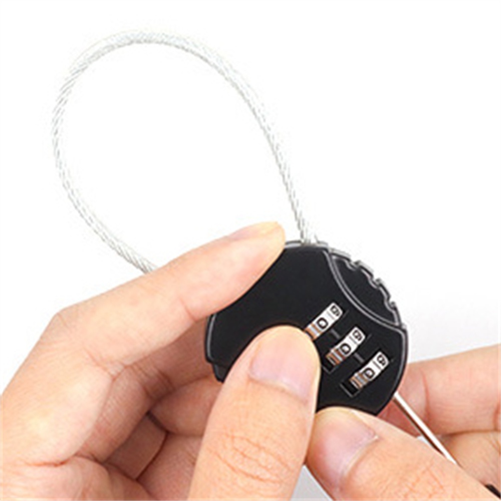 Ổ khóa mật khẩu 3 chữ số bằng thép tiện dụng cho xe đạp/ du lịch