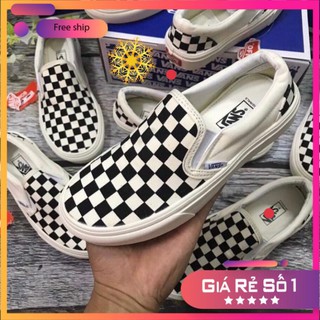 Giày thể thao sneaker van vault caro full box bill