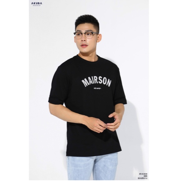 Áo thun nam in chữ tay ngắn Oversize AKUBA | 01J658 | BigBuy360 - bigbuy360.vn