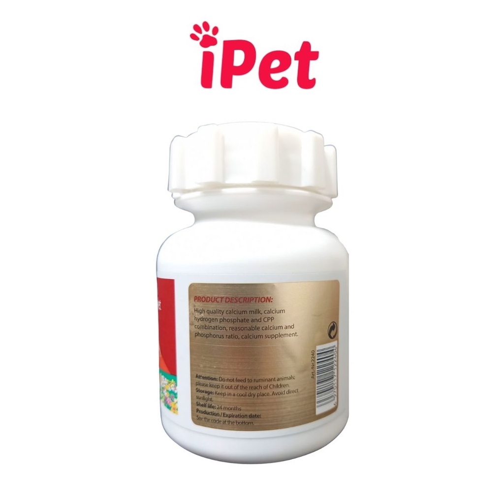 Viên canxi sữa dê Bioline bổ sung dưỡng chất cho chó mèo - iPet Shop