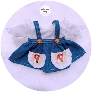set yếm váy kèm áo kiểu cho búp bê (nhận may theo yêu cầu)
