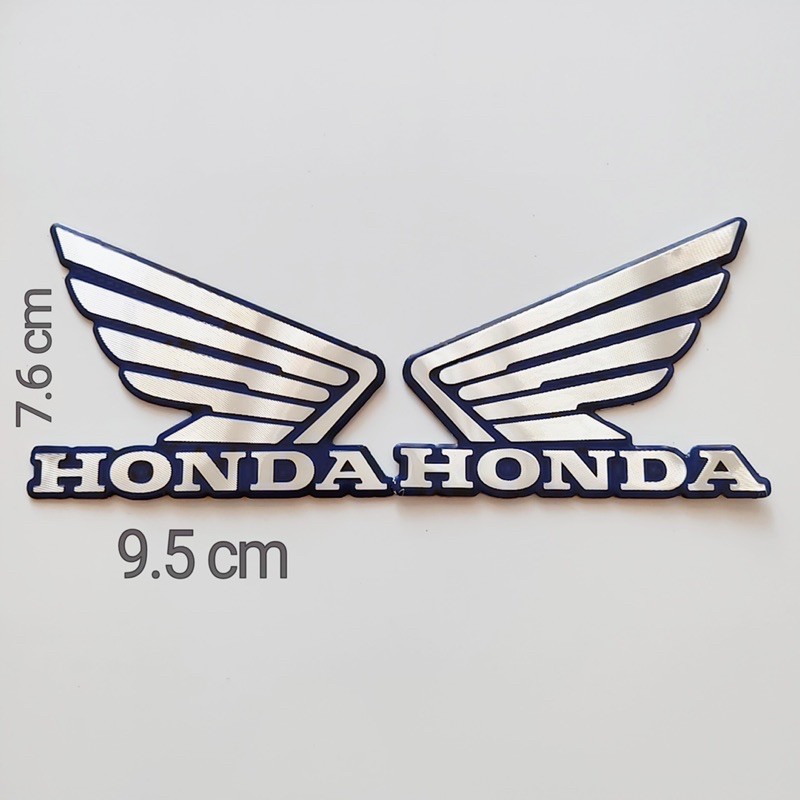 Tem decal nhôm hình cánh chim Honda dán trang trí xe máy, có 4 màu lựa chọn
