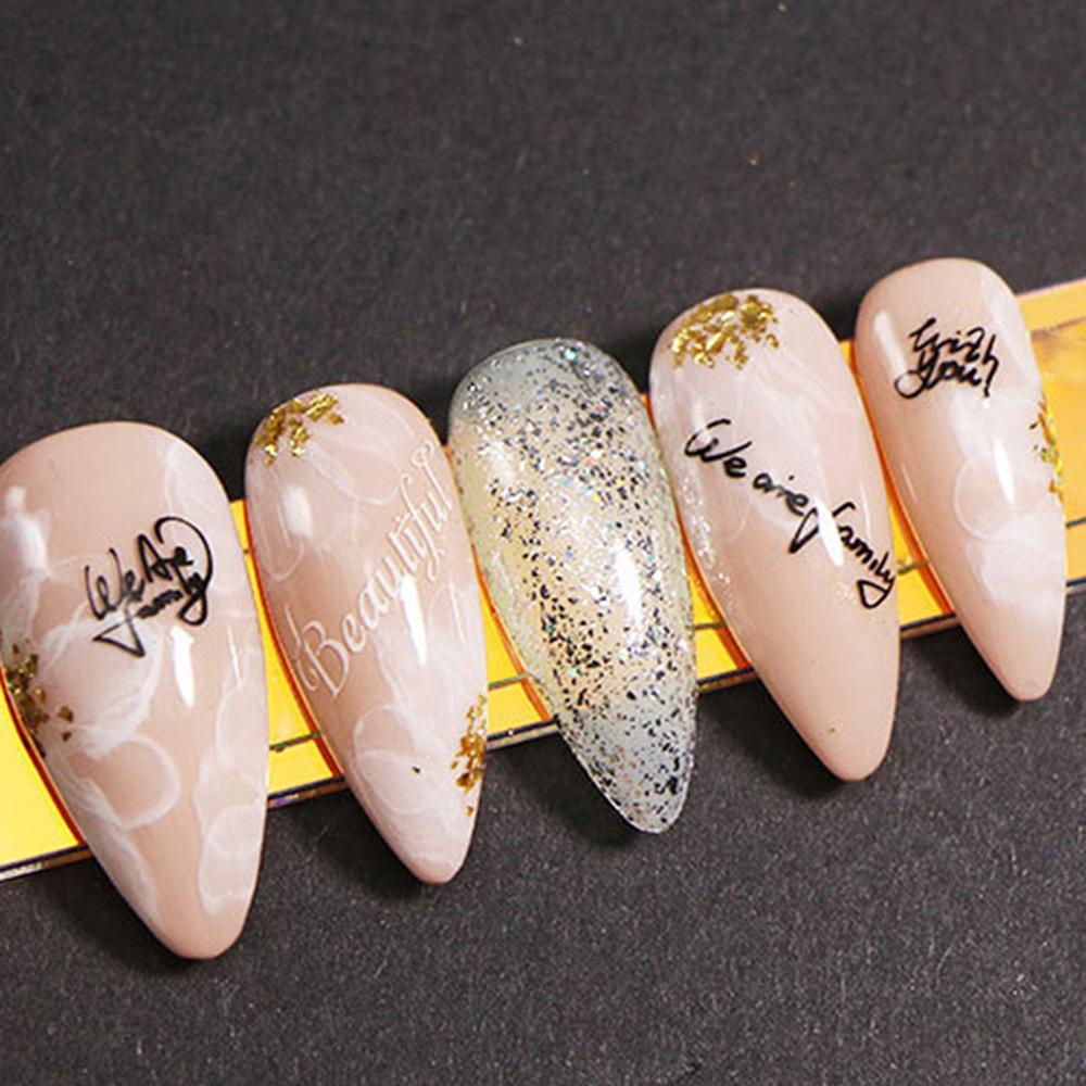 Set 5 Thẻ Nhựa Acrylic Trong Suốt Hình Chữ Nhật Trang Trí Móng Tay Cho Nữ Giá Đỡ