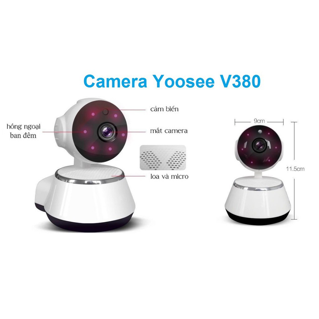 camera mini wifi v380 - 1080p, xoay 360 độ chính hãng - 100% tiếng việt - cảnh báo chuyển động   . | BigBuy360 - bigbuy360.vn