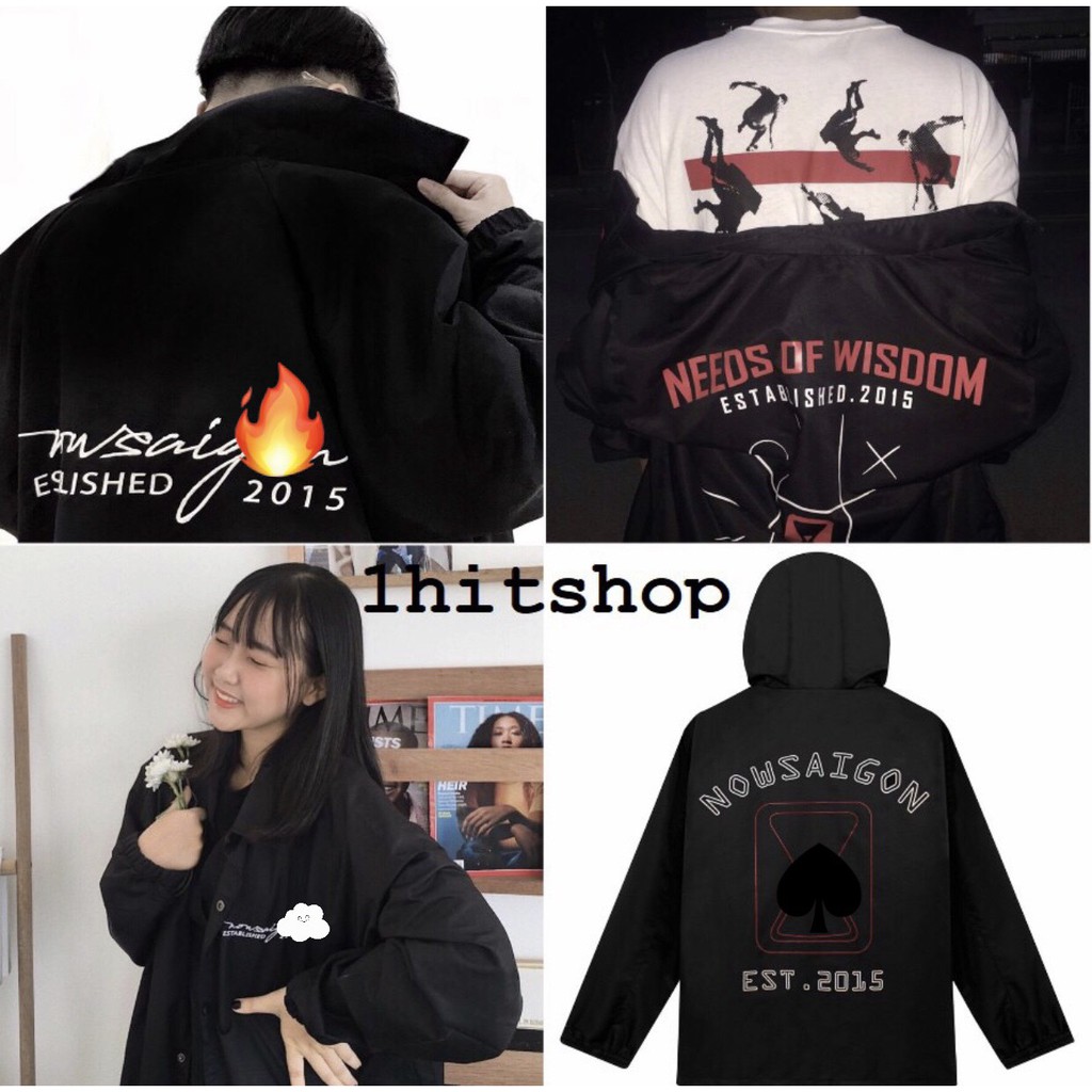 [Mã WASTUP giảm 10% tối đa 30K đơn 99K] Áo Khoác NOW SAI.GON. Ulzzang Unisex 1hitshop