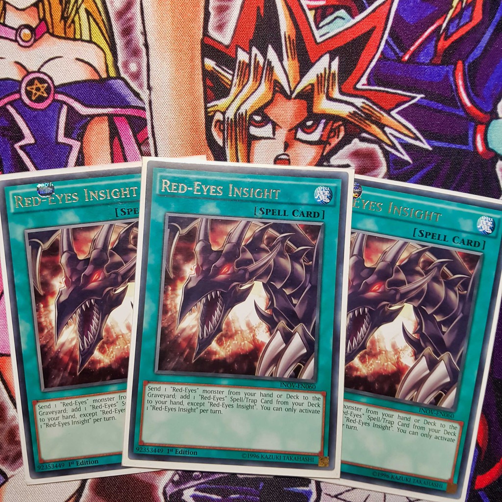 Bộ 03 Lá thẻ bài Yugioh | Red-Eyes Insight | INOV Rare. | Shopee Việt Nam