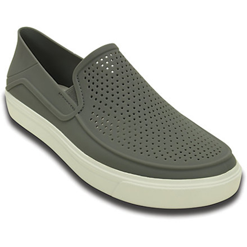 Giày nhựa đi mưa chống hôi chân -Croslite-Citilane-Roka-Slip-on cho nam màu Xám