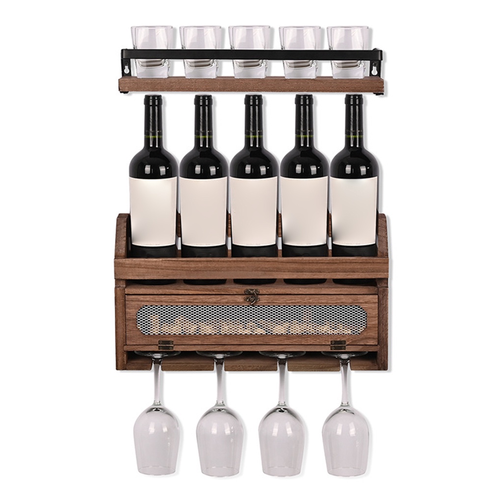 Giá Đỡ Chai Rượu Gắn Tường Almencla1