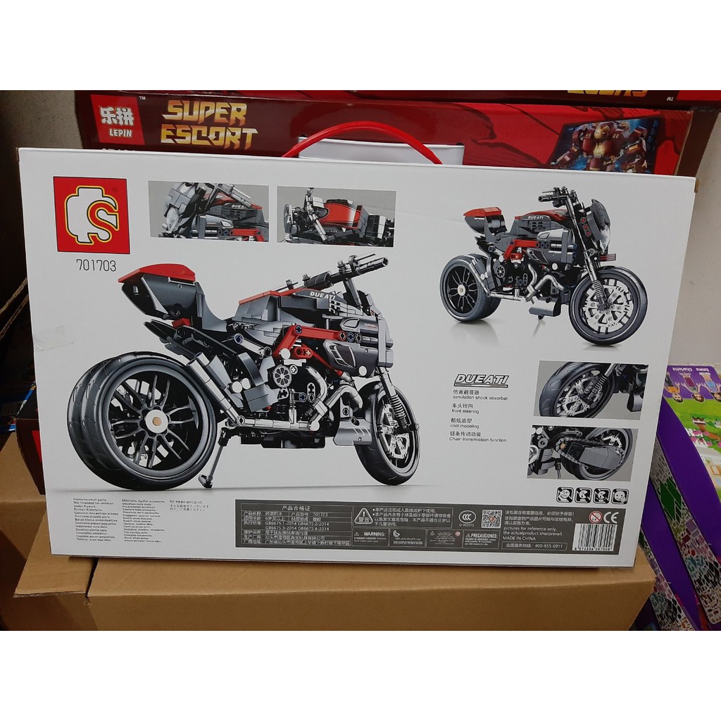 [Mã TOYDEC hoàn 20K xu đơn 50K] (CÓ SẴN) Lắp ráp mô hình Technic xe moto đua cực ngầu Sembo 701703