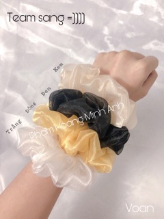 Cột tóc scrunchies voan siêu phẩm