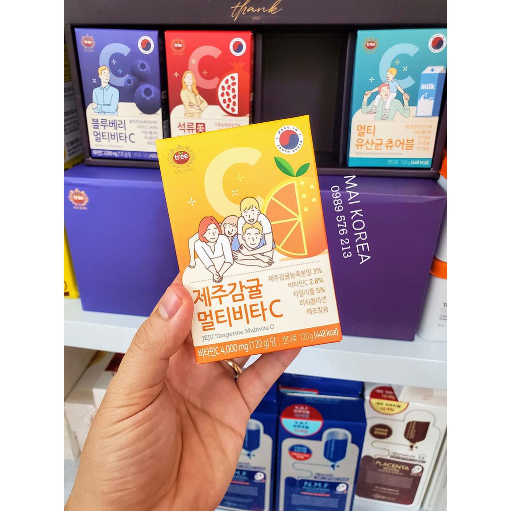 Viên ngậm Vitamin C Jeju cao cấp Hàn Quốc mẫu mới