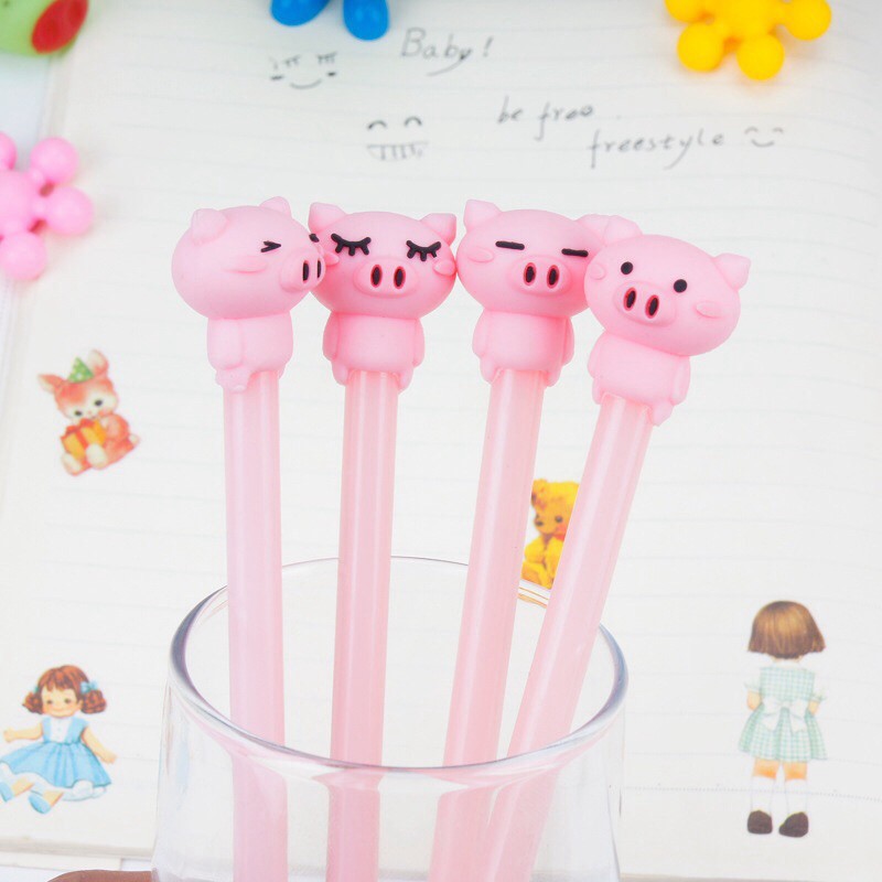 Bút gel đen, bút nước mực đen hình heo xinh_bút bi cute cho học sinh sỉ lẻ đồng giá