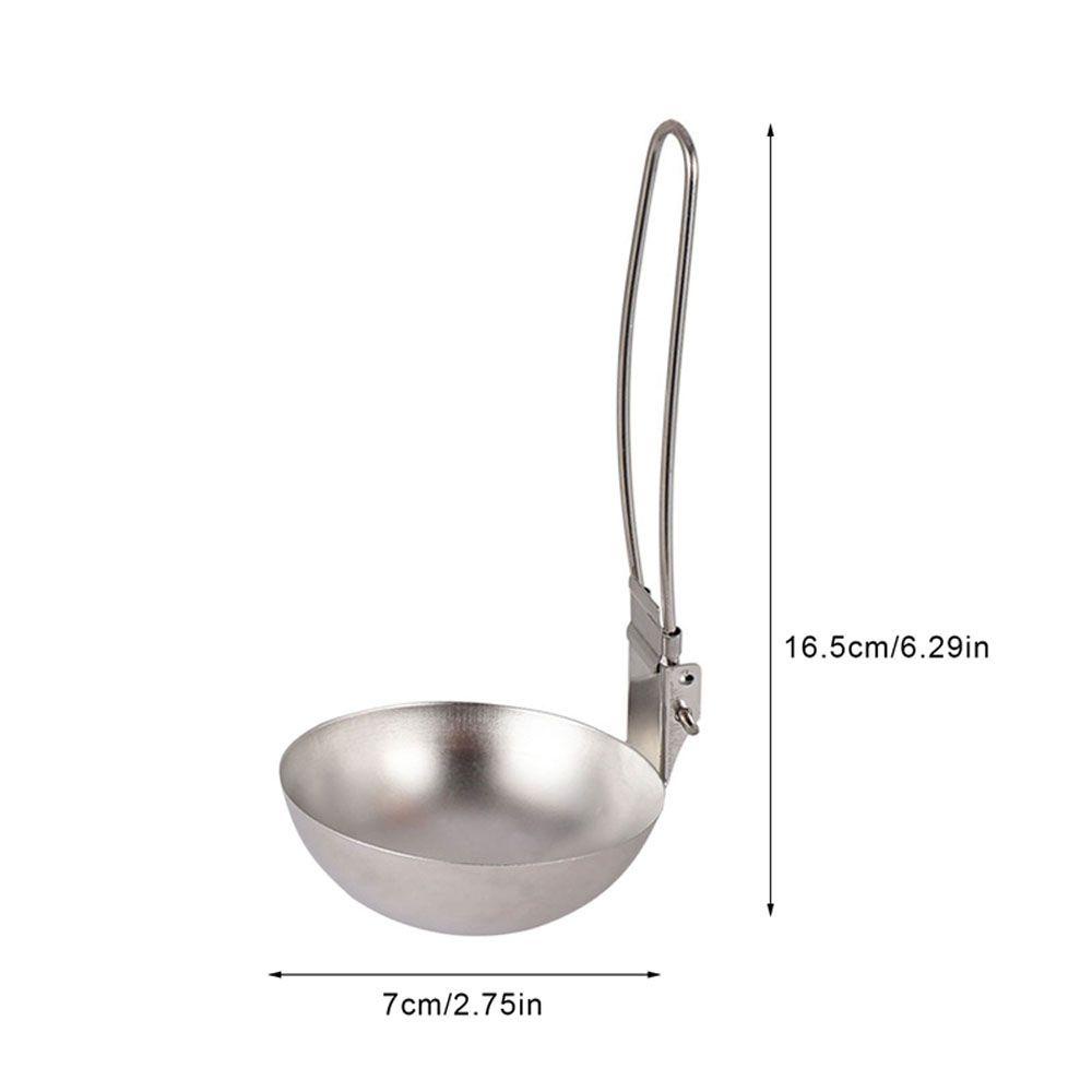 Muỗng Ăn Súp Bằng Thép Không Gỉ Có Thể Gấp Gọn Tiện Dụng