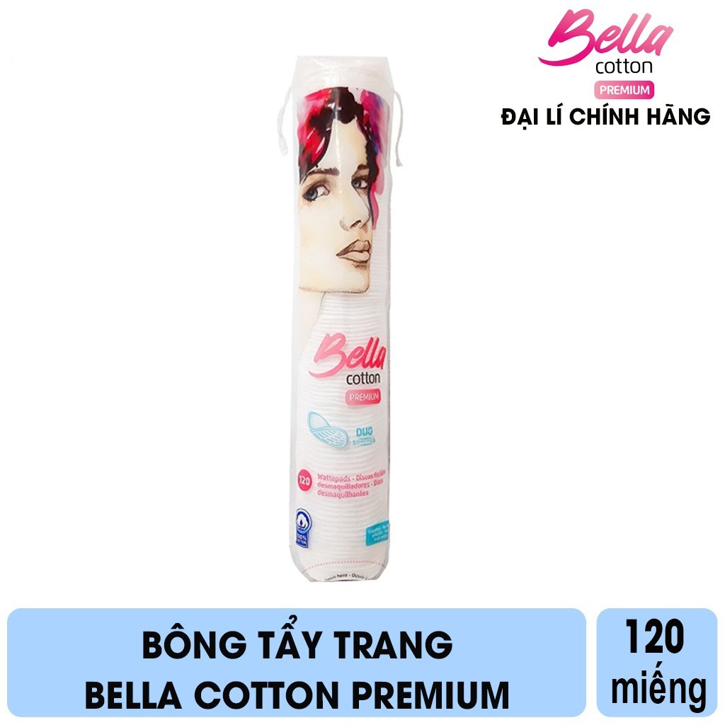 [Mẫu mới] Bông Tẩy Trang Bella Cotton Premium (120 miếng)