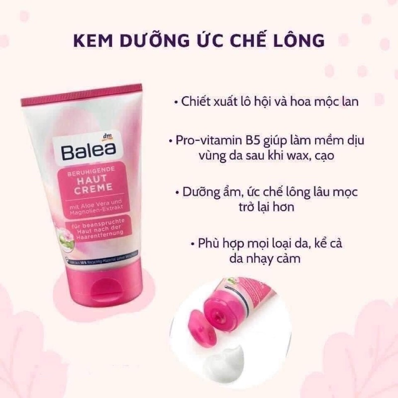 Balea - Kem dưỡng ức chế mộc Lông sau khi Wax/ cạo Lông