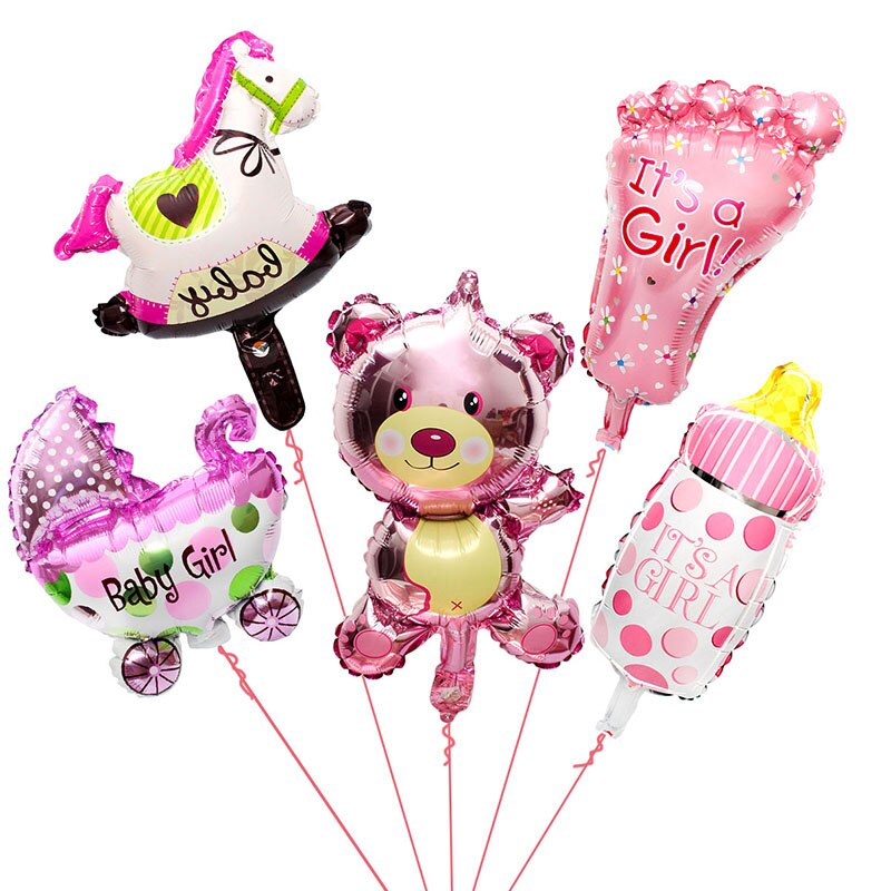 Set 5 bong bóng nhiều hình dáng dùng trang trí tiệc mừng cho bé