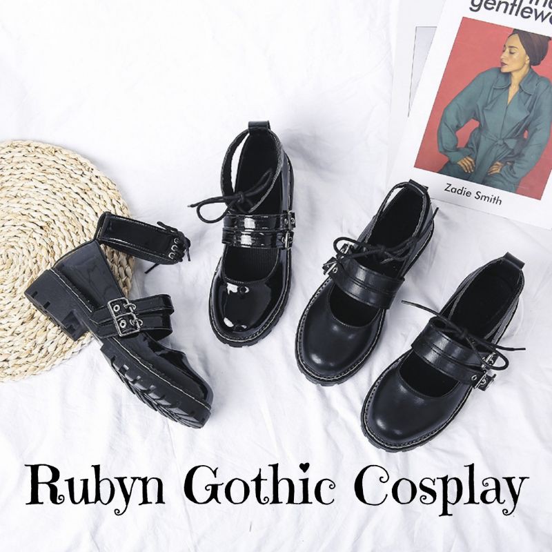 [CÓ SẴN] 🍁 Giày búp bê lolita Mary Janes 2 quai ( BÓNG và NHÁM ) Size từ 35 - 40. | BigBuy360 - bigbuy360.vn