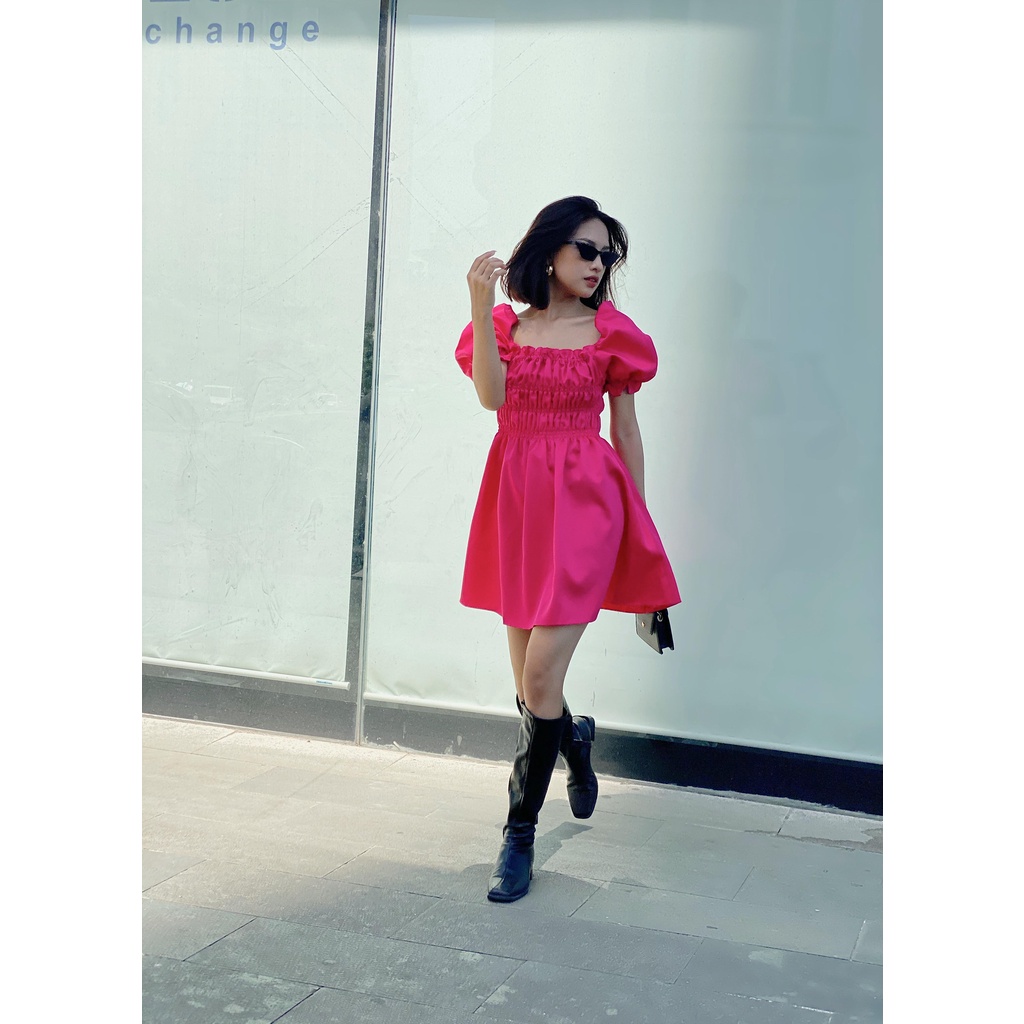 Đầm bo thun nơ tiểu thư Sumery ZUKY