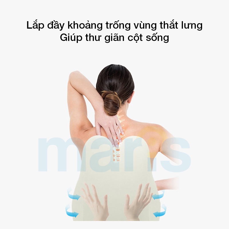 Gối Tựa Lưng Ghế Văn Phòng Cao Su Non MARIS Mr - 403 Công Thái Học Chống Đau Mỏi Thắt Lưng Size 43 x 39 x 16 Cm