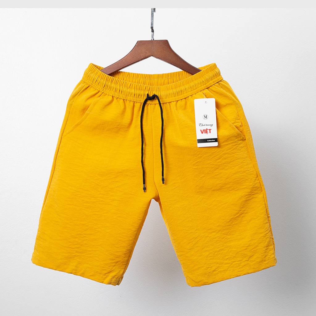 Quần short đũi nam Pantoni chất đũi mềm mát, quần ngố nam chuẩn form cạp chun dây rút(SD79)