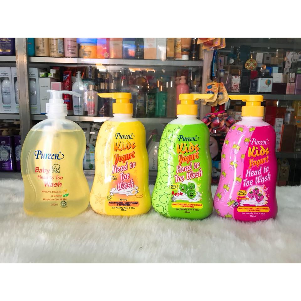 Sữa Tắm Gội Toàn Thân Cho Bé Sơ Sinh Và Trẻ Em PUREEN Nhập Khẩu Malaysia 750ml