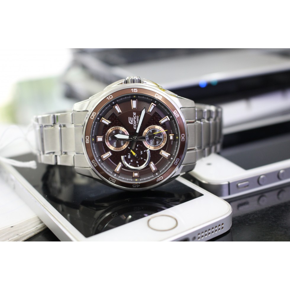 Đồng hồ nam CasioEF-334D-5AV Chính Hãng - Dây Kim Loại - Chống Nước 10 ATM bảo hành