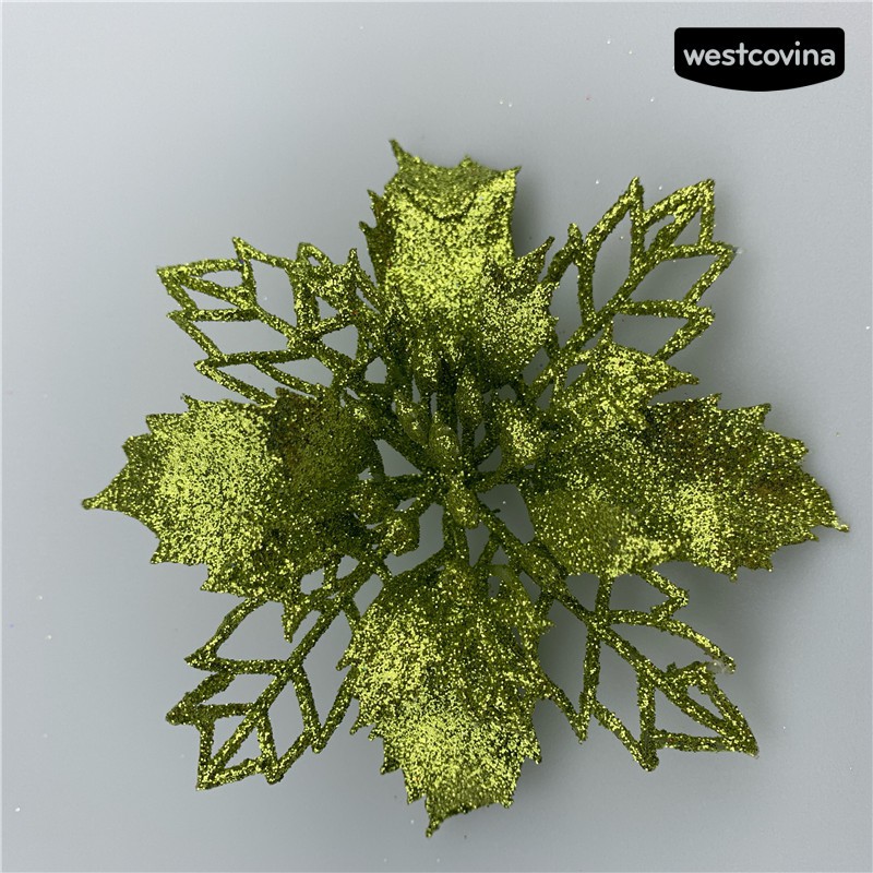 Phụ Kiện Hình Hoa Trang Trí Cây Thông Giáng Sinh Lấp Lánh