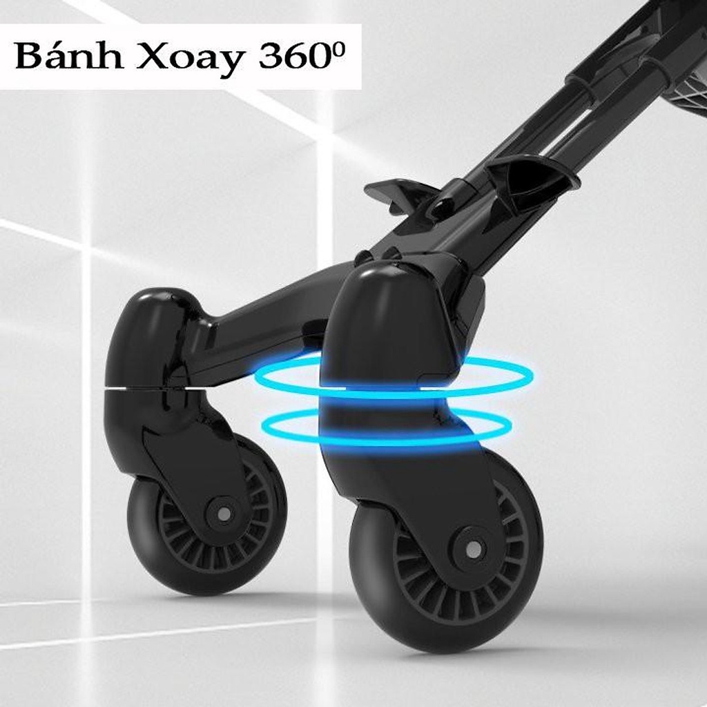 Xe đẩy gấp gọn cho bé, Xe đẩy thông minh, giảm chấn, gấp gọn