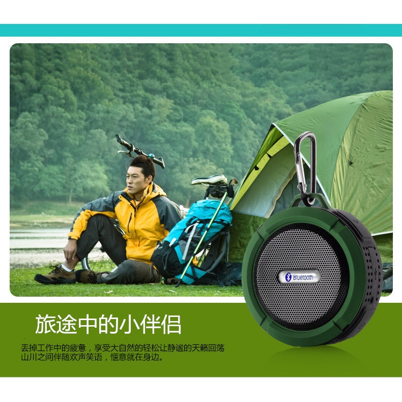 Loa bluetooth xách tay NUTEK C6 nghe nhạc chống thấm nước, nhỏ gọn dễ dàng mang theo đi du lịch