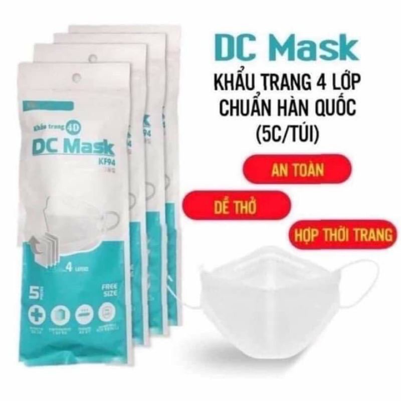 Bán sỉ Khẩu Trang DC Mask, kiểu Hàn Quốc KF 94 ( túi 10 chiếc)