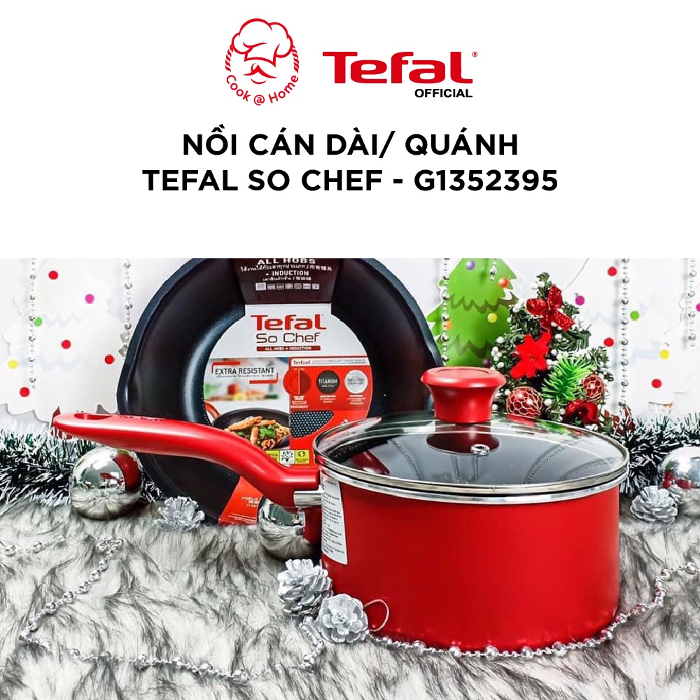 Nồi cán dài, quánh chống dính Tefal So Chef dùng cho bếp từ 18cm - Bảo hành 2 năm