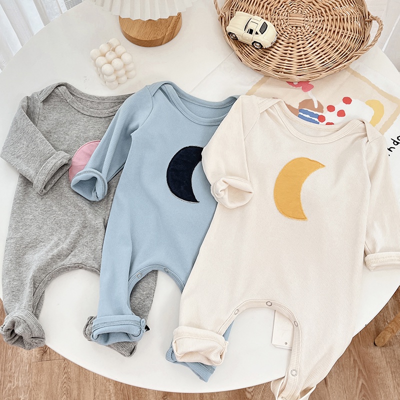 Bộ Áo Liền Quần Dễ Thương Thời Trang Thu Đông Cho Trẻ Sơ Sinh