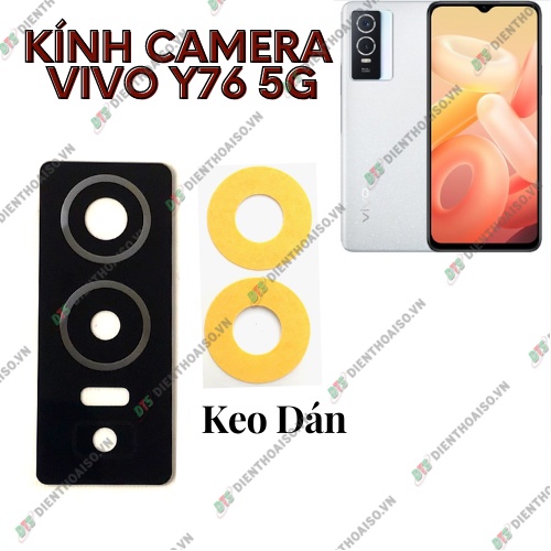 Mặt kính camera vivo y76 5g có sẵn keo